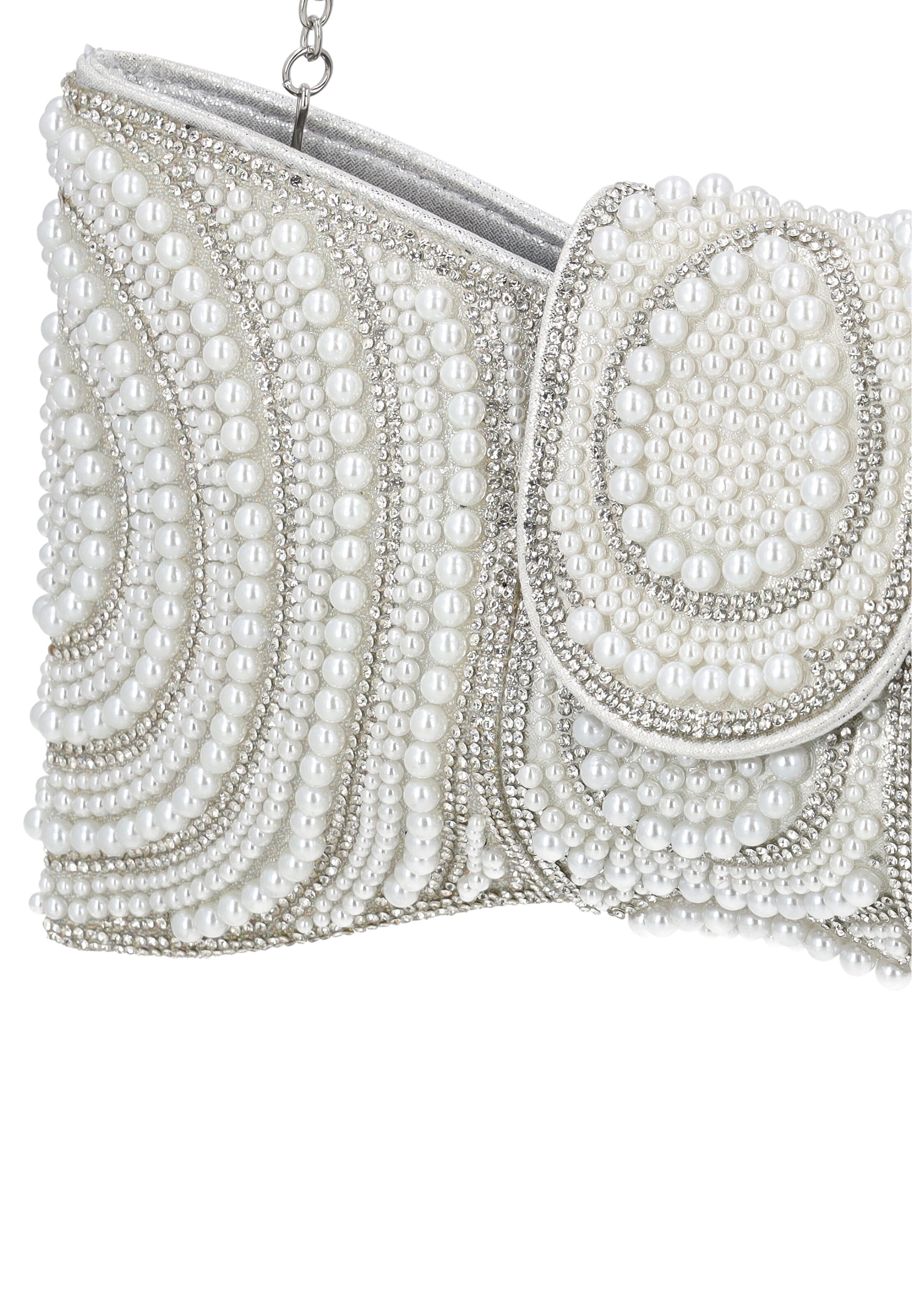 faina Clutch in Silber