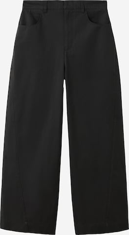 MANGO Wide leg Pants 'INCENSE' in Black: front