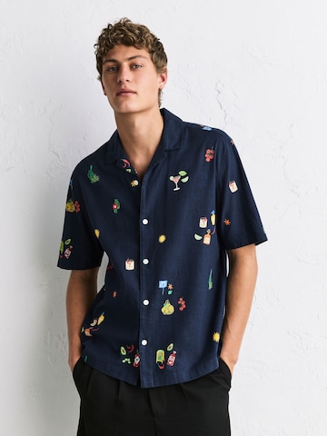 Next Regular Fit Hemd in Blau: Vorderseite