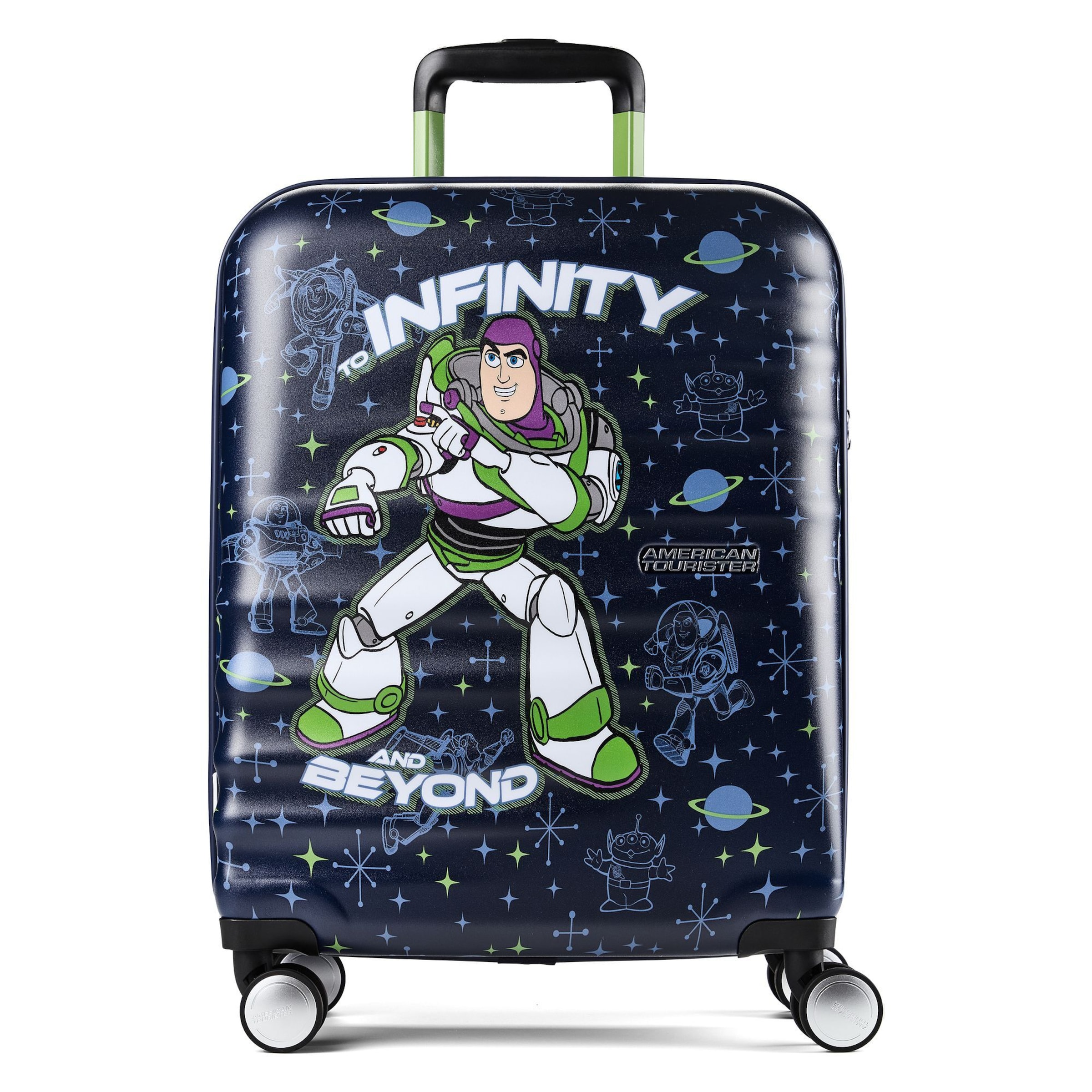 American Tourister Trolley 'Wavebreaker' in Blau: Vorderseite