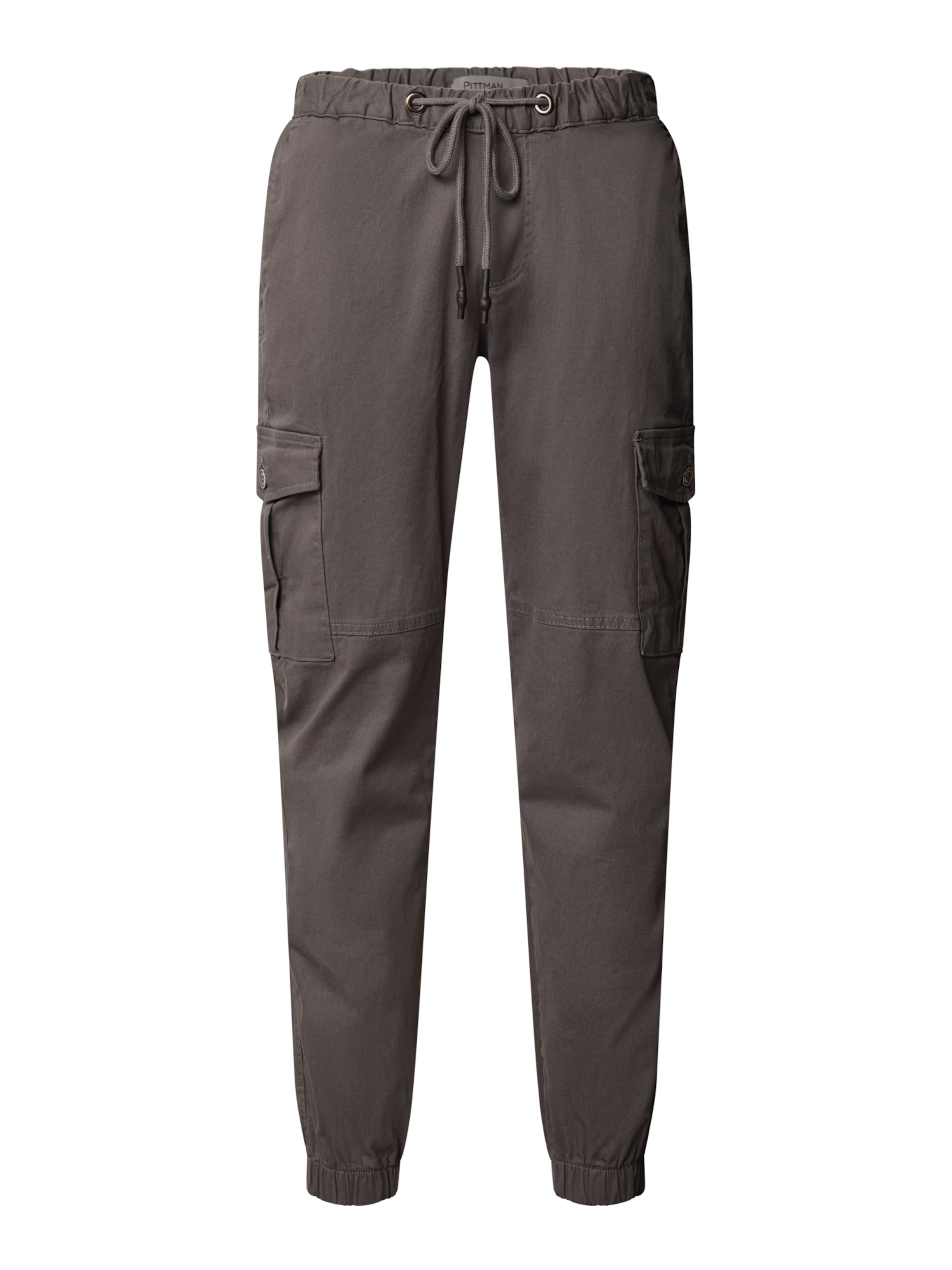 Pittman Tapered Cargo Pants 'Darius' in Grey: front