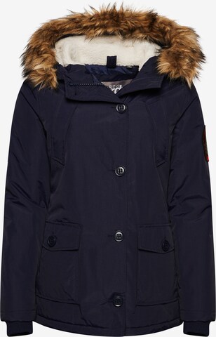 Parka d’hiver Superdry en bleu : devant