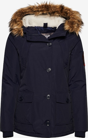 Parka d’hiver Superdry en bleu : devant