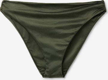CALZEDONIA Bikini Bottoms 'SHINY SATIN' in Green: front