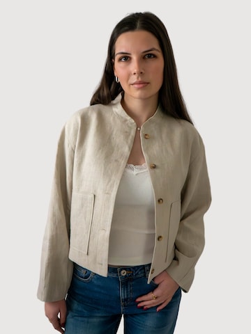 WEARABLE STORIES Between-Season Jacket 'Sienna' in Beige: front