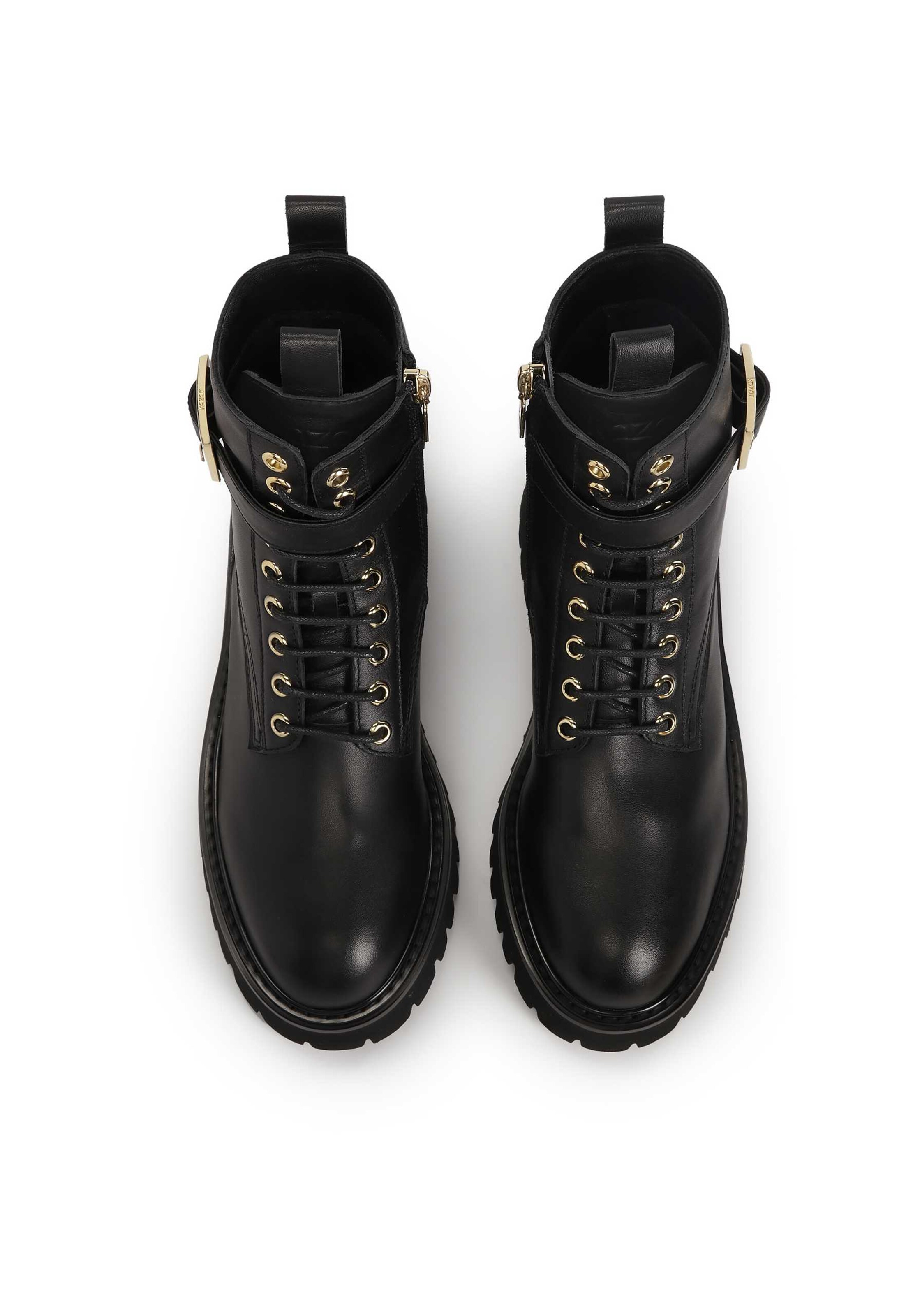 Kazar Šnurovacie členkové čižmy - Čierna