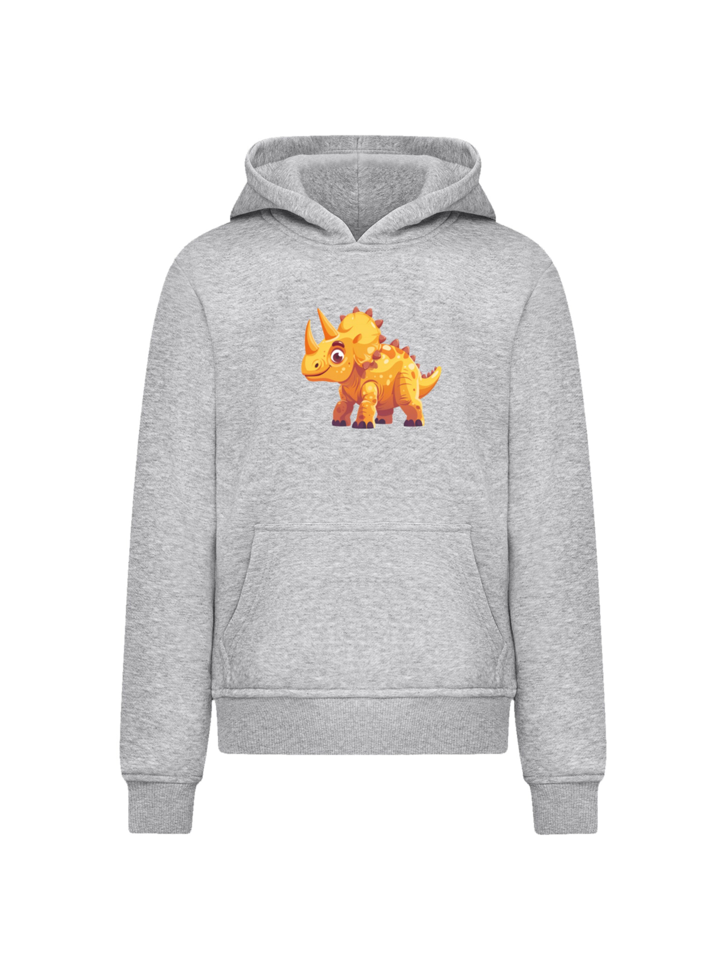 Sweat-shirt 'Süßer Triceratops Dinosaurier' F4NT4STIC en gris : devant