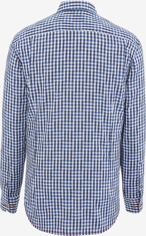 OS-TRACHTEN Slim fit Traditional Button Up Shirt in Blue