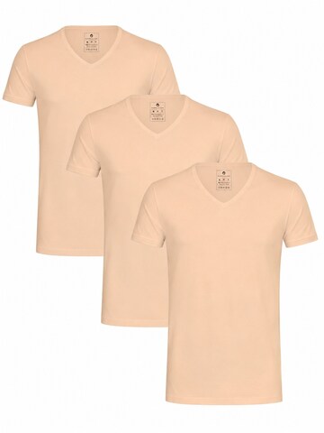 Burnell & Son Unterhemd 'V-Ausschnitt Kurzarm Unterhemden'‌‌‌‌‌ in Beige: Vorderseite