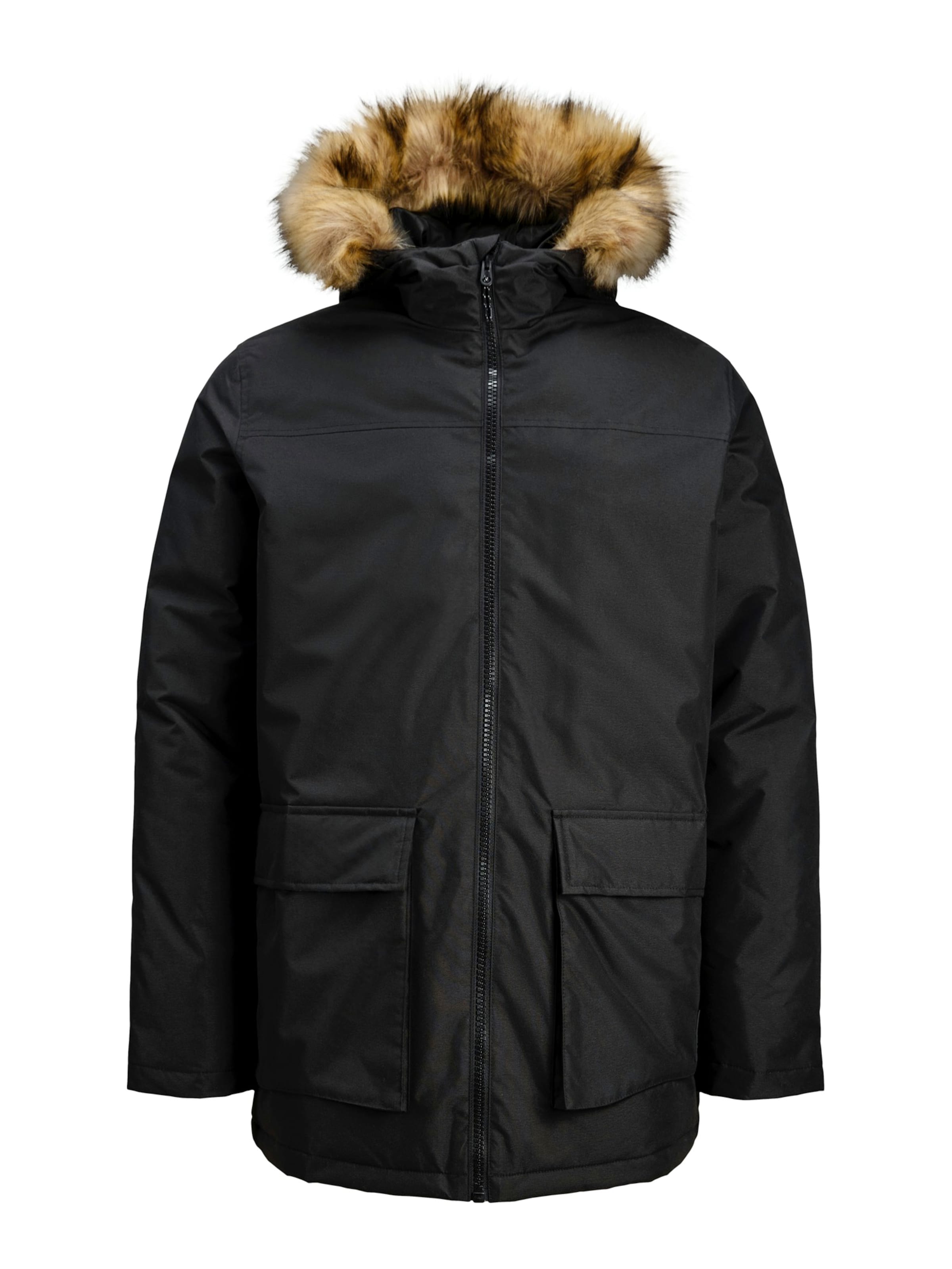 JJ Rebel Ανοιξιάτικο ή φθινοπωρινό παρκά 'JREBMARK' σε μαύρο: μπροστά