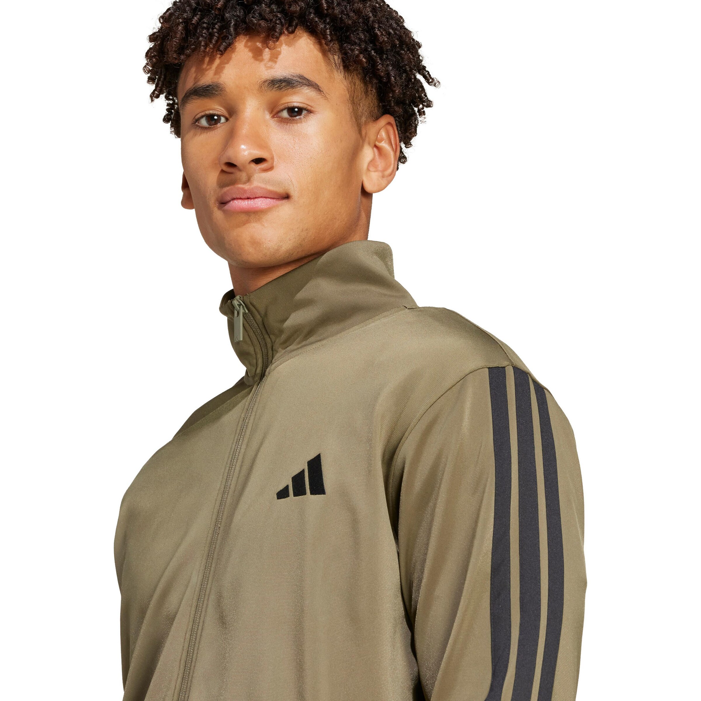 ADIDAS SPORTSWEAR Облекло за трениране 'Sportswear Basic 3-Stripes Tricot Track' в зелено