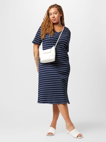 ONLY Carmakoma - Vestido 'FINE' en azul