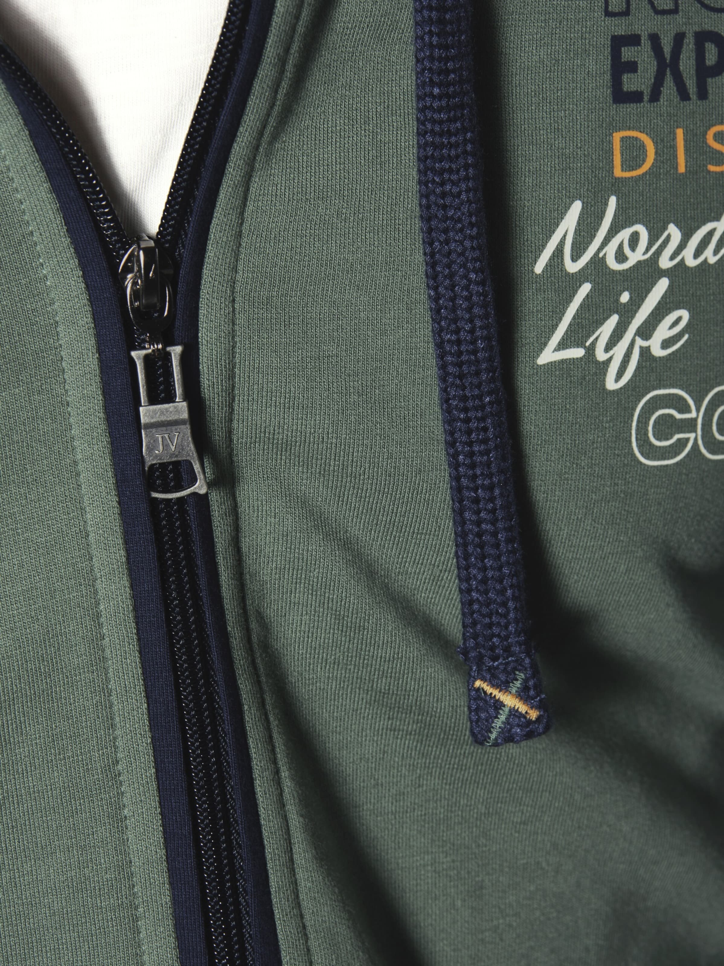 Jan Vanderstorm Sweatjacke 'Roderich' in Grün