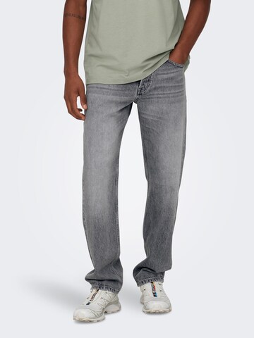 Only & Sons Regular Jeans 'Edge' in Grey: front