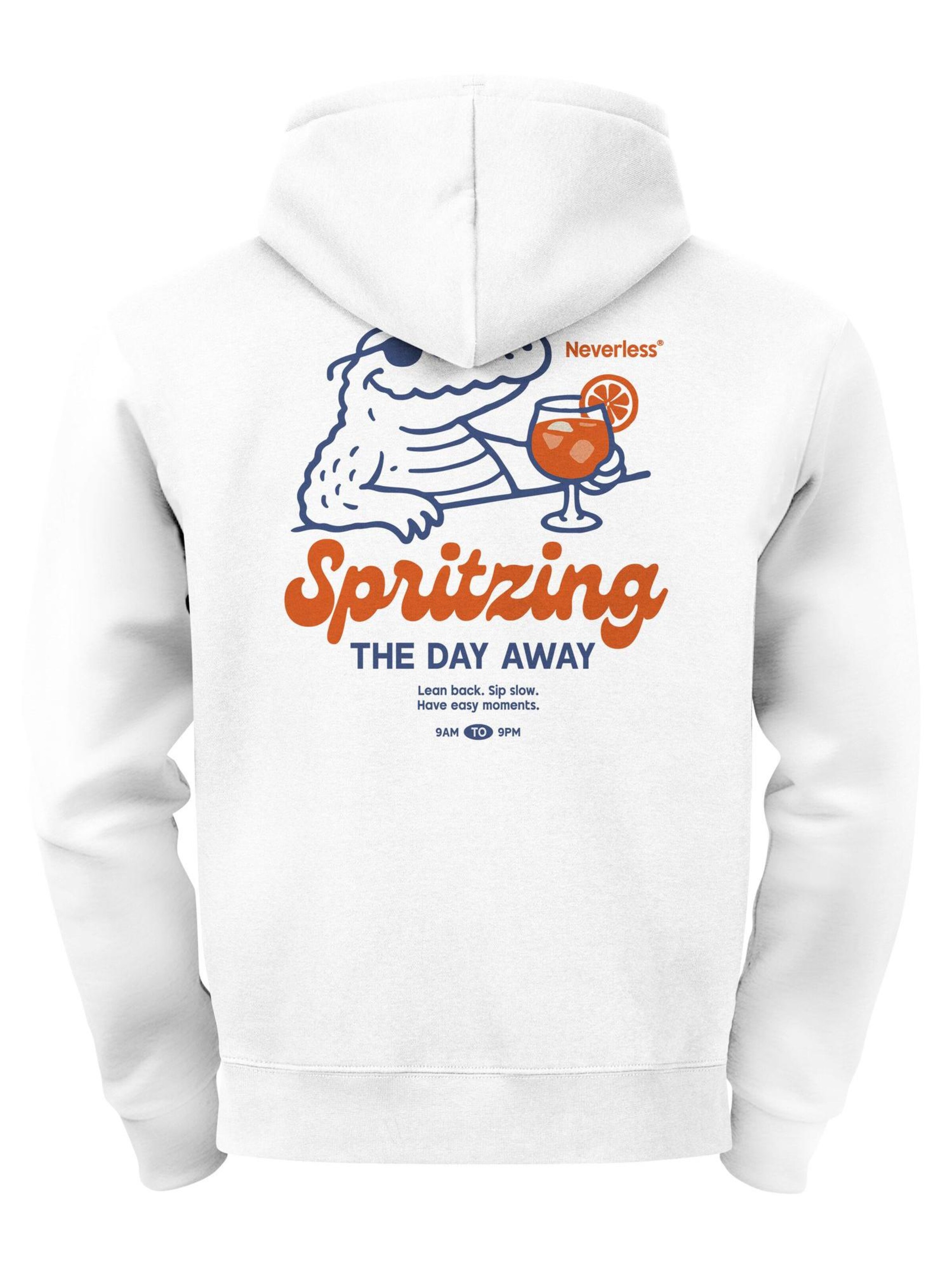 Neverless Sweatshirt 'Spritzing the day away' in White