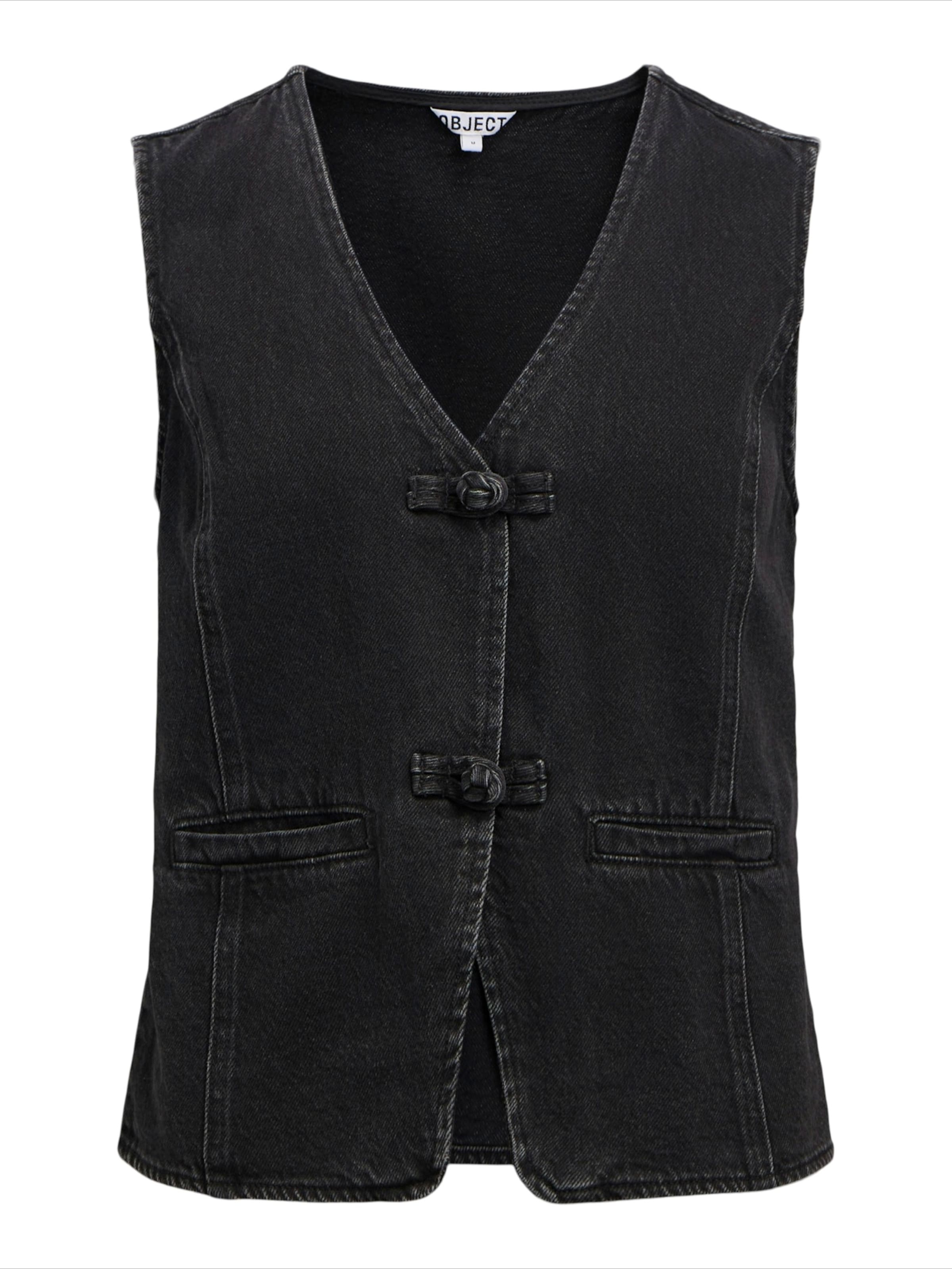 melns OBJECT Veste: no priekšpuses