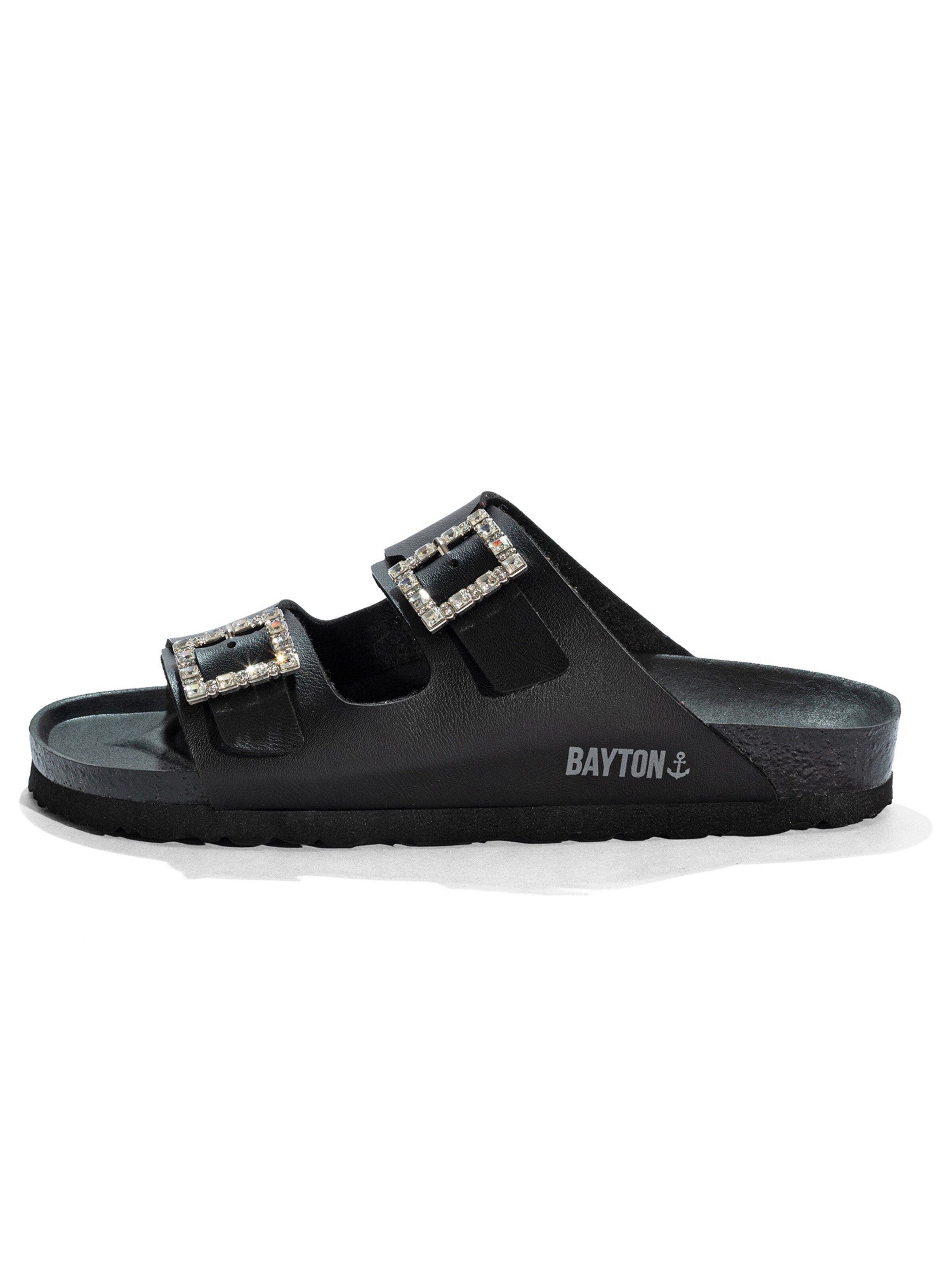 Zoccoletto 'STRASS ATLAS' di Bayton in nero: frontale
