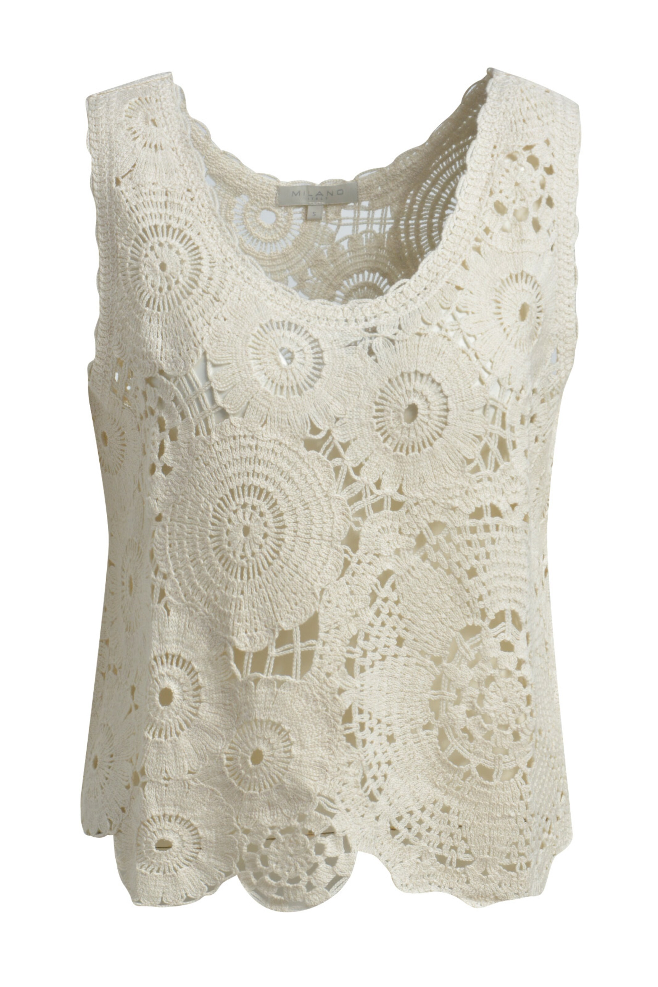 Milano Italy Top in Beige: front
