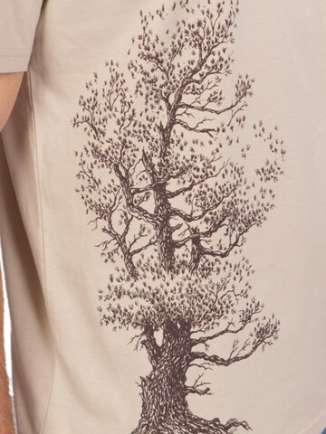 Life-Tree Shirt 'Organic Fairwear Pine Tree' in Beige