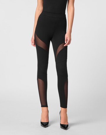 Philipp Plein Skinny Leggings 'Roma' in Zwart: voorkant