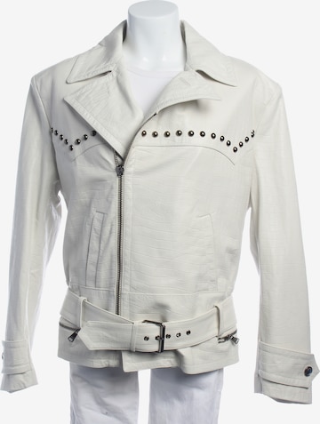 Alessandra rich Lederjacke / Ledermantel M in Weiß: Vorderseite