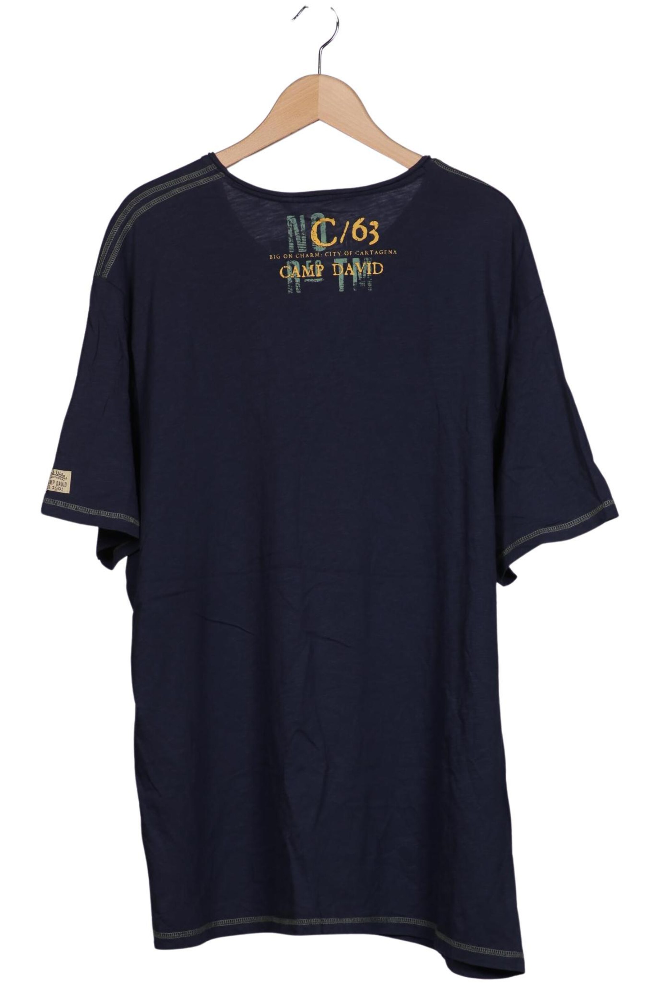 CAMP DAVID Shirt in 4XL in Blue