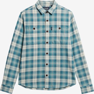 Superdry Comfort fit Button Up Shirt in Blue: front