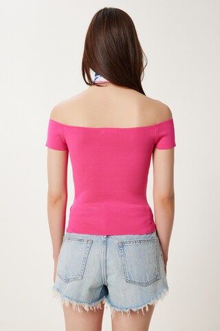 Happiness İstanbul Плетен топ в розово