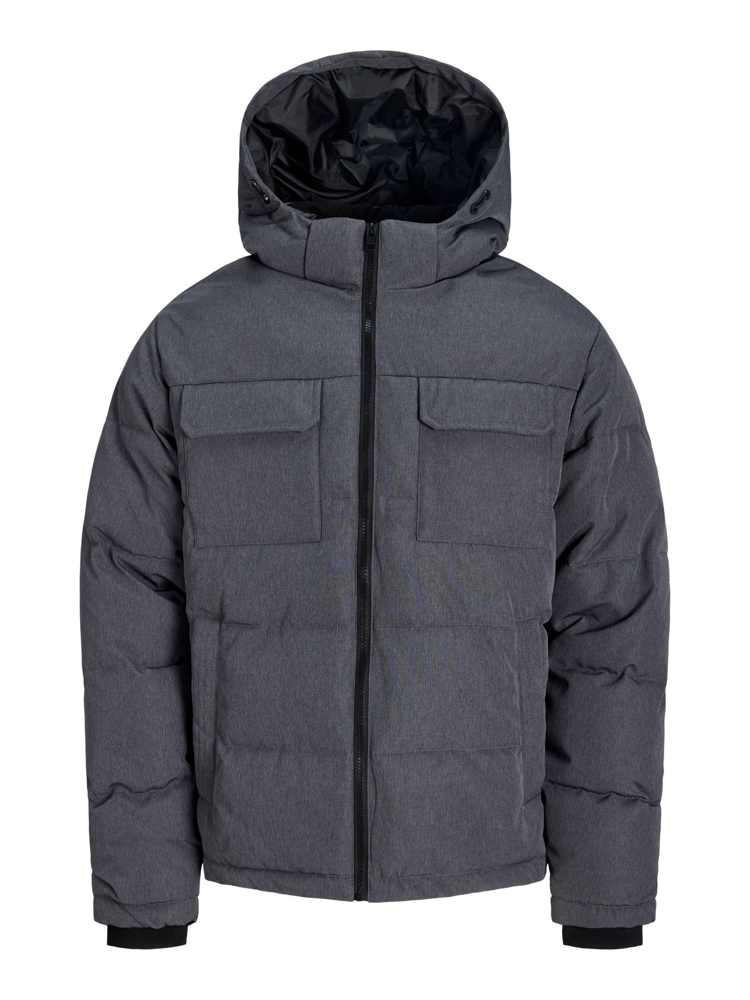 JACK & JONES Winter jacket 'JJWilliam' in Grey: front