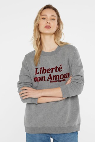 SENSES.THE LABEL Sweatshirt in Grau: Vorderseite