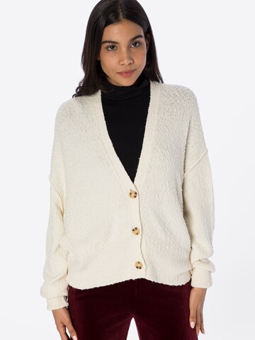 Free People Knit cardigan 'FOUND MY FRIEND' in Beige: front