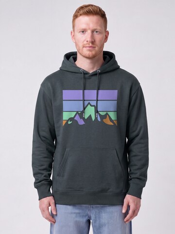 Sweat-shirt 'Retro Landscape' Watapparel en gris : devant