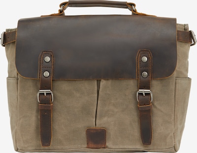 DreiMaster Vintage Lähettilaukku värissä ruskea / oliivi, Tuotenäkymä