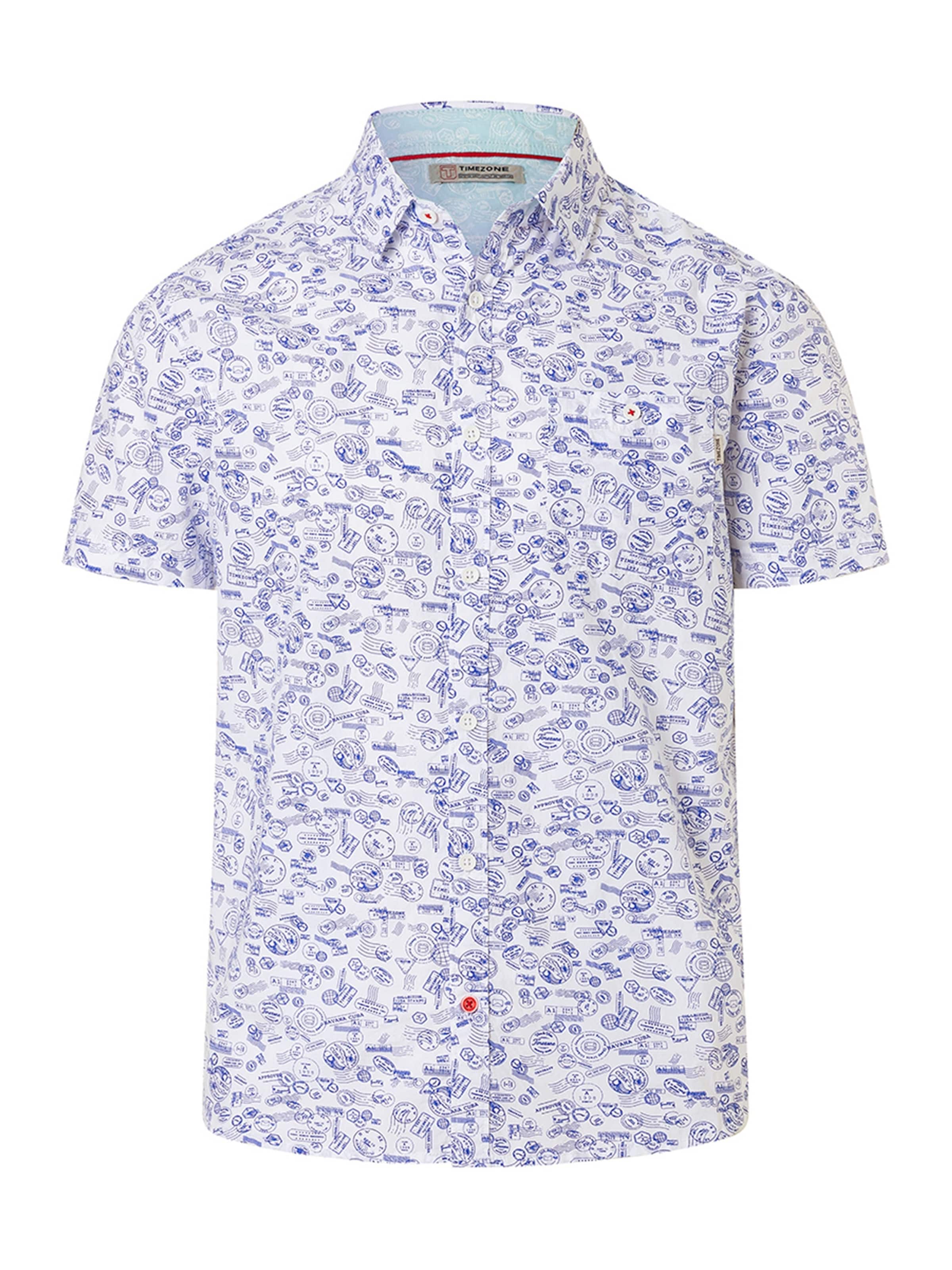 TIMEZONE Shirt 'Print' in White: front