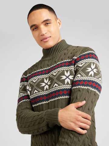 SELECTED HOMME Pullover 'SLHFlake' in Grün