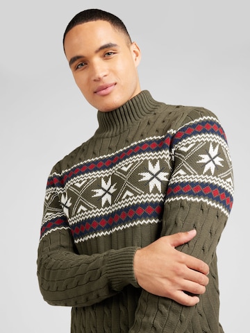 SELECTED HOMME Pullover 'Flake' in Grün
