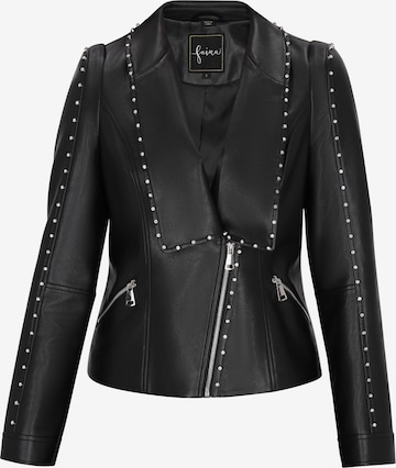 Giacca di mezza stagione 'Fashion Look' di faina in nero: frontale