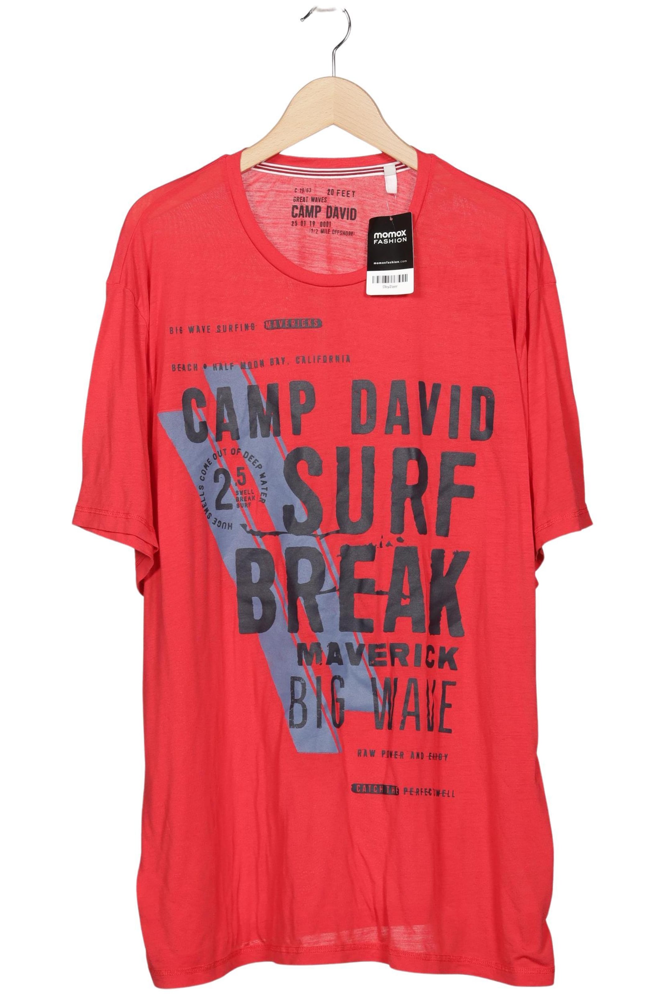 CAMP DAVID Shirt in 4XL in Red: front