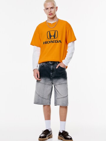 Pull&Bear Póló 'HONDA' - narancs: elől