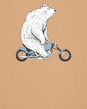 T-Shirt ' Bär auf Bike ' Watapparel en beige