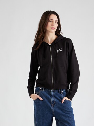 Tommy Jeans Sweat jacket in Black: front