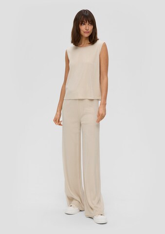 s.Oliver Wide leg Παντελόνι σε μπεζ