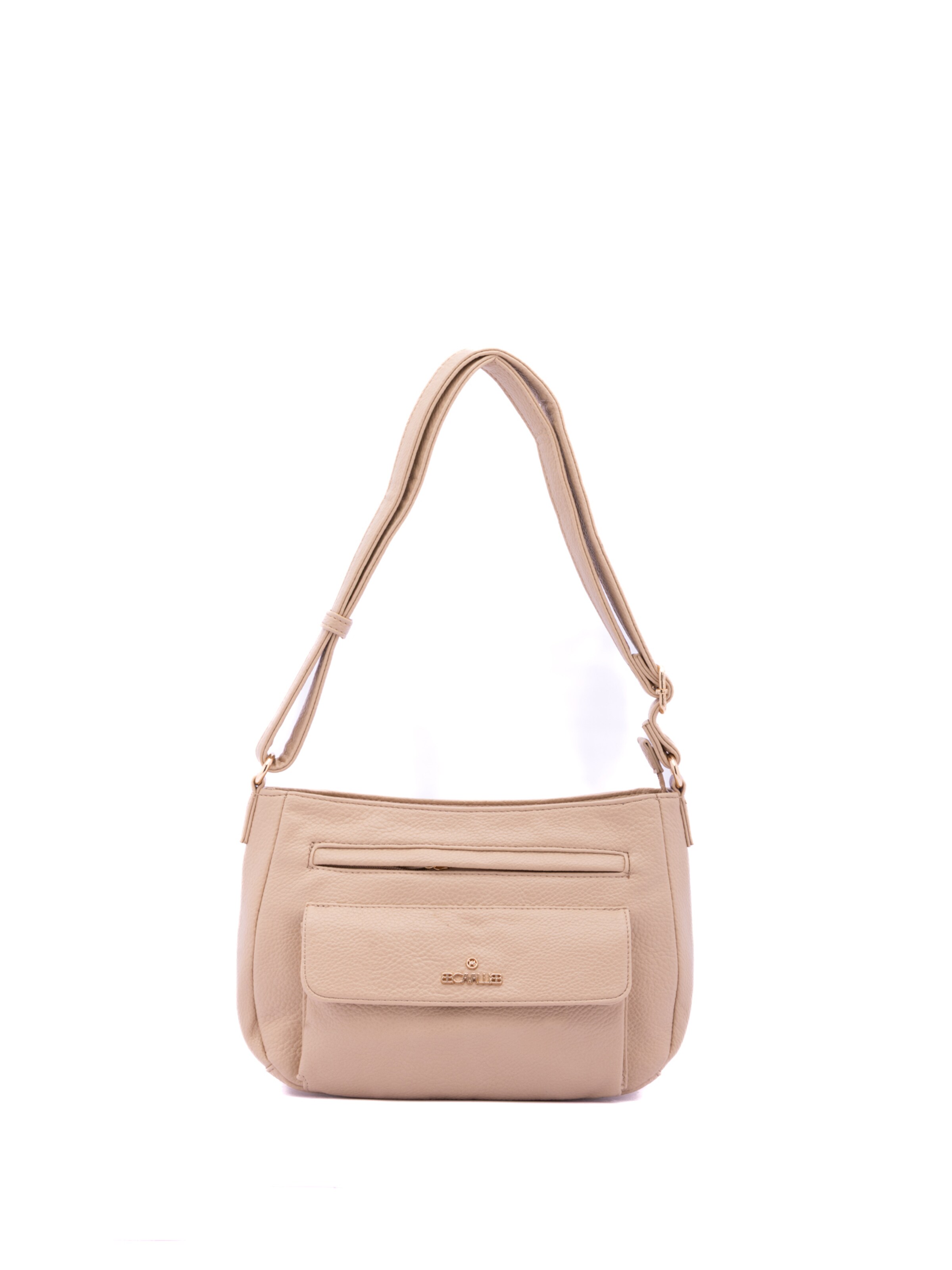 Borsa a spalla 'Borsa a Spalla Donna B Cavalli Ecopelle Zip' di B. Cavalli in beige: frontale
