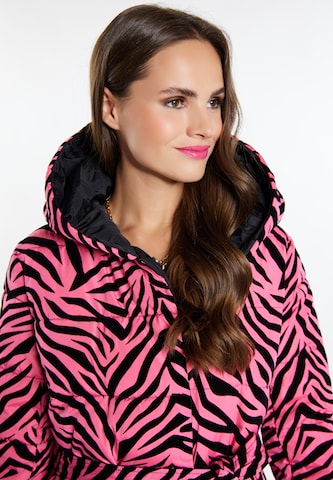 Cappotto invernale 'Zitha' di faina in rosa