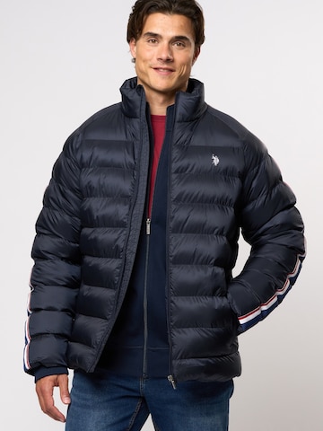 U.S. POLO ASSN. Tussenjas 'Thor' in Blauw: voorkant