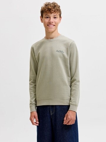 Jack & Jones Junior Sweatshirt 'JJEArchive' in Green: front
