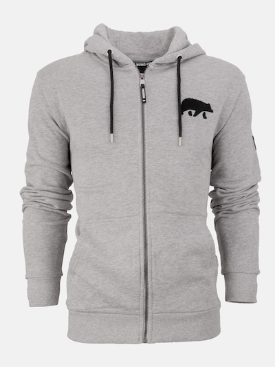 FORSBERG Sweatshirt 'Zip-Hoodie mit Frottee Logo' in Grey, Item view