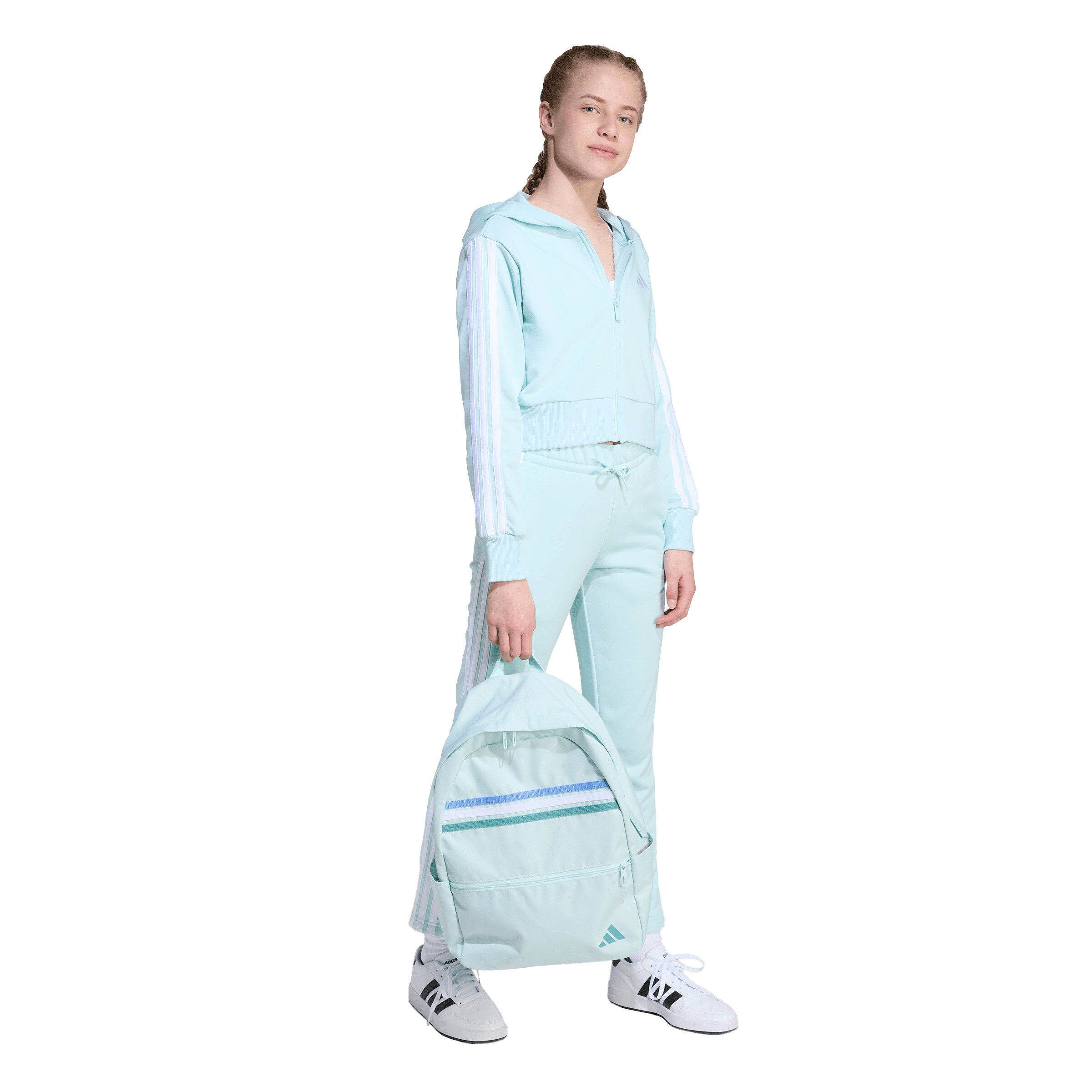Bluză cu fermoar sport 'Essentials' de la ADIDAS SPORTSWEAR pe albastru