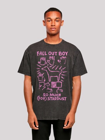 F4NT4STIC T-Shirt 'Fall Out Boy Pink Dog So Much Stardust' in Schwarz: Vorderseite
