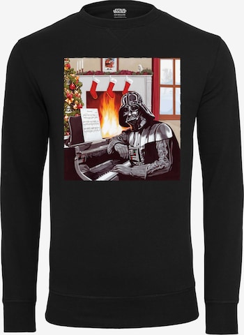 Mister Tee Sweatshirt 'Darth Vader Piano' in Zwart: voorkant